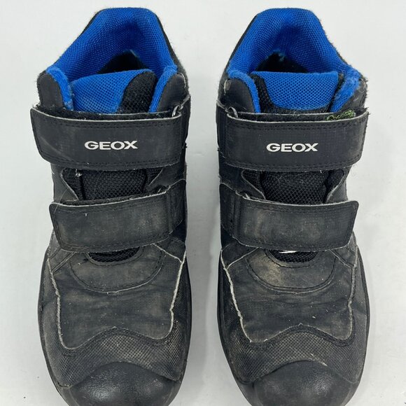 Geox Respira Kids Boots Size 2 Gray Round Toe Ankle Hook & Loop Flat Heel - Picture 5 of 6